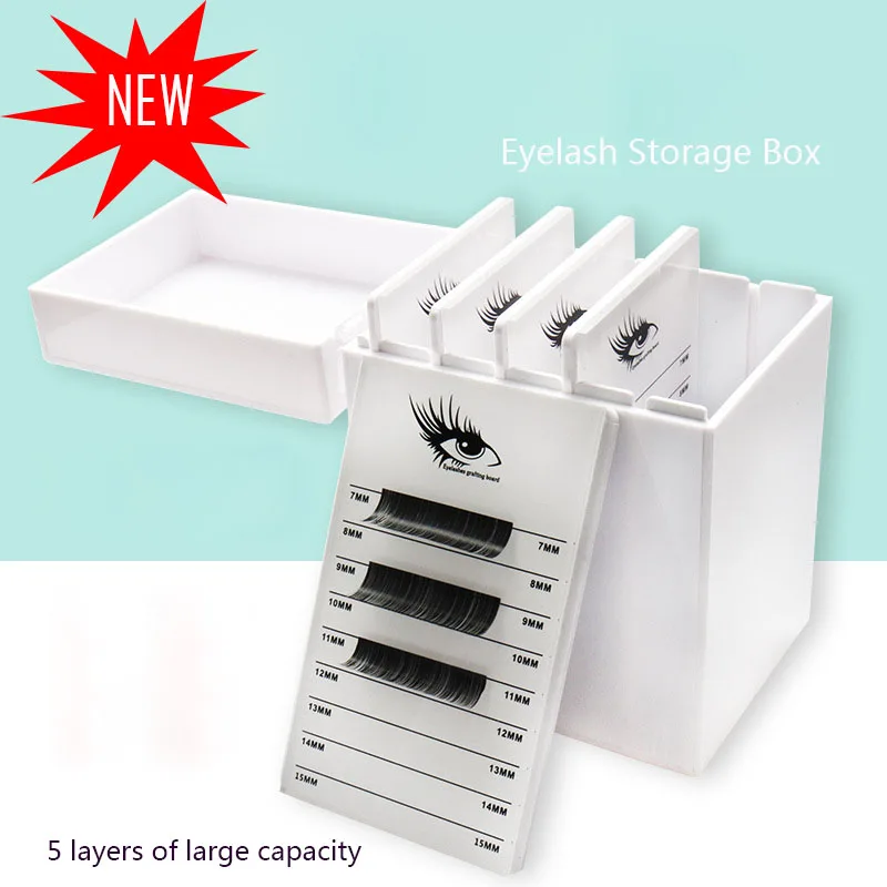 Пятислойный Флип тип коробка для хранения ресниц акриловая Пыленепроницаемая
