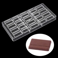 diy wholesale polycarbonate chocolate bar mold plastic pc candy mold baking pastry dessert cake decoration chocolate mold