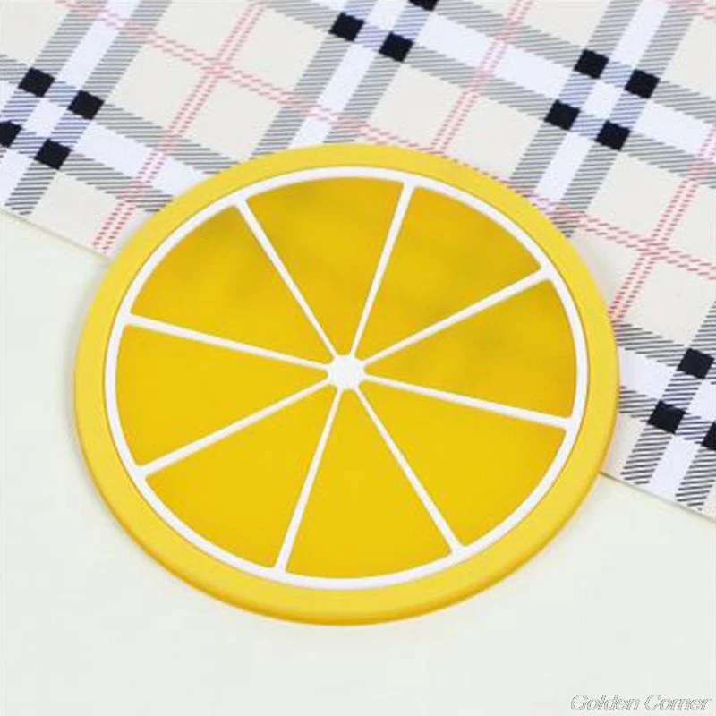 

7pcs Fruit Coaster Colorful Transparent Silicone Cup Holder Drinks Mat Tableware Placemat J13 21 Dropshipping