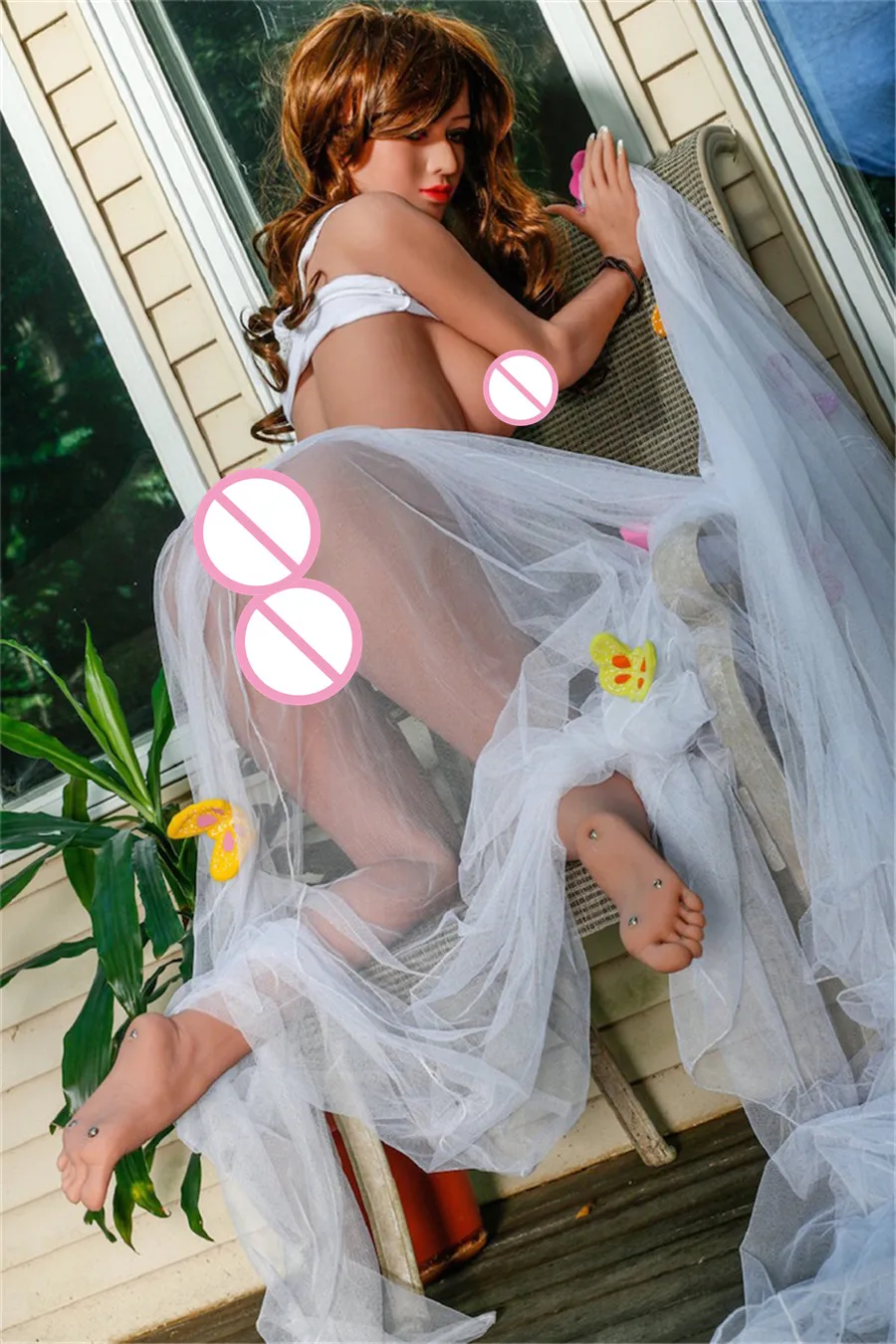 165cm (5.41ft) Big Tits Sex Doll for Adult Full Silicone Realistic Thin Waist Artificial Vagina Latin Milf Stripper |