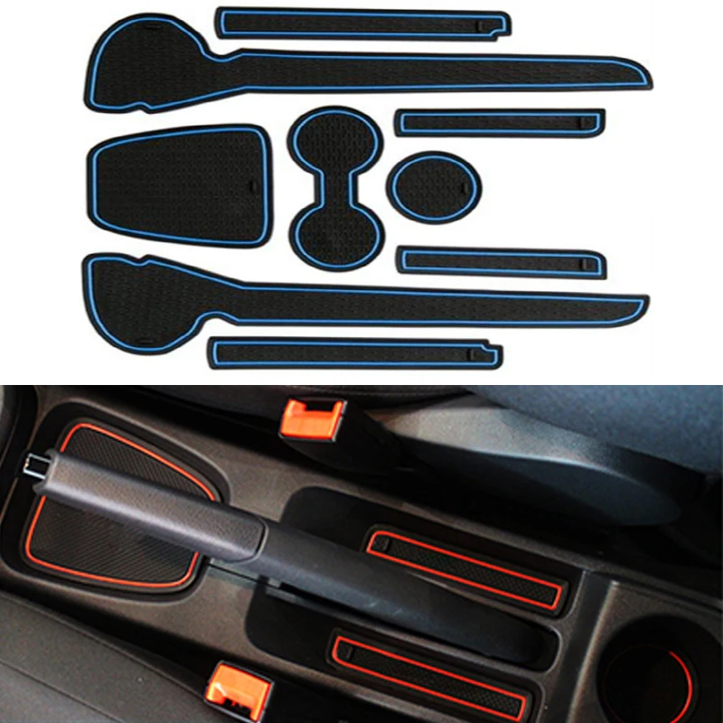 Резиновый дверной коврик для Volkswagen VW Polo 2011-2014 2015 2016 аксессуары Противоскользящий