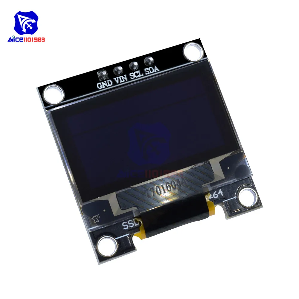 Модуль ЖК дисплея diymore 0 96 дюйма 12864 SSD1306 OLED I2C IIC последовательный с штифтом для Arduino