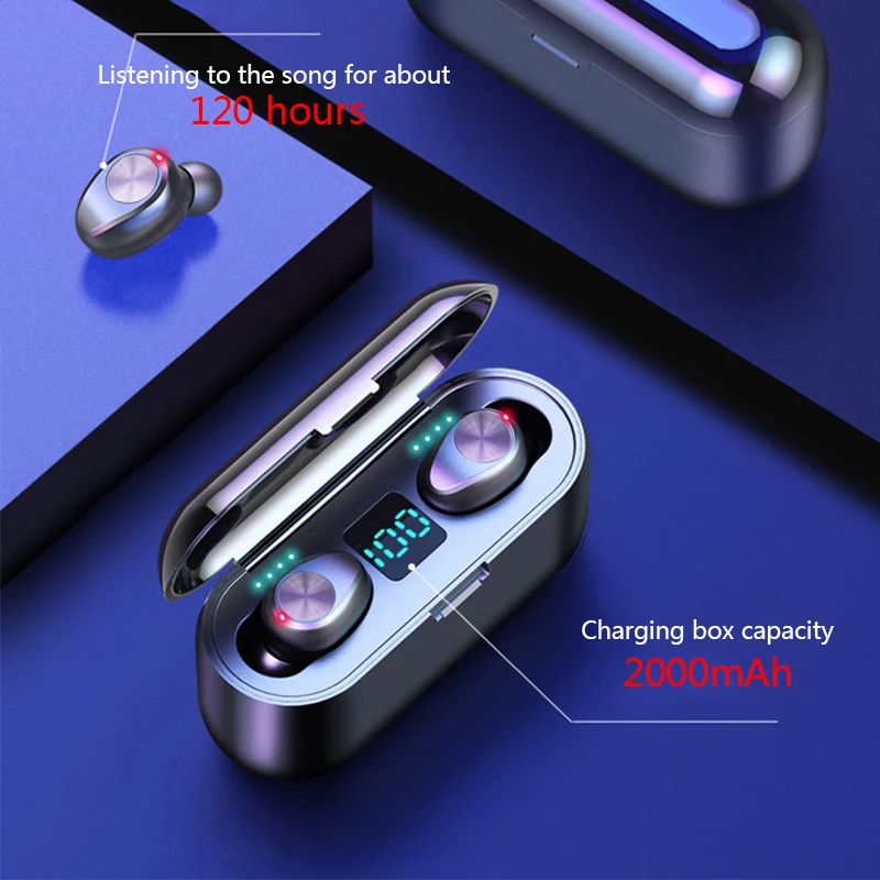 Bluetooth наушники TWS, беспроводные Bluetooth наушники, стерео гарнитура, Bluetooth наушники с микрофоном и зарядкой