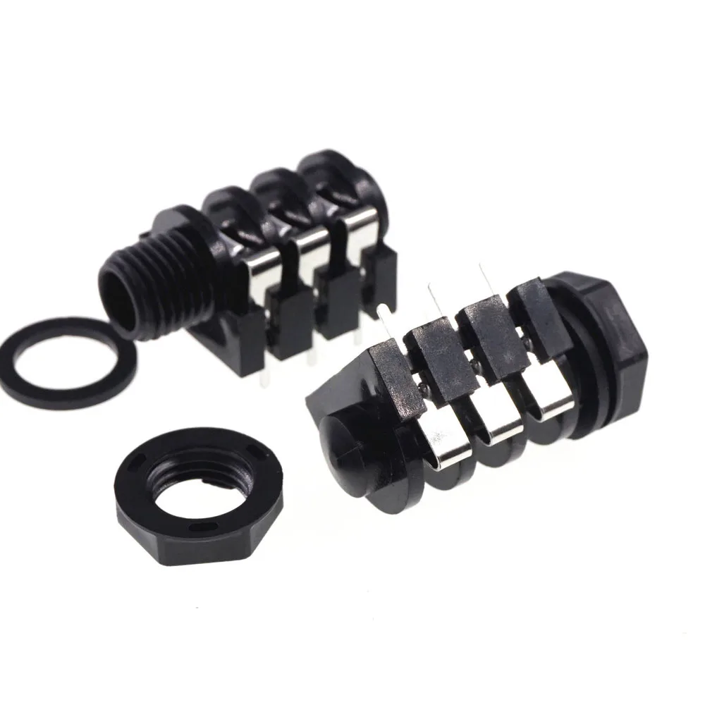 5 шт. коннектор для микрофона 0 25 дюйма 1/4 мм|jack socket|screw screwjack socket 6.35 |