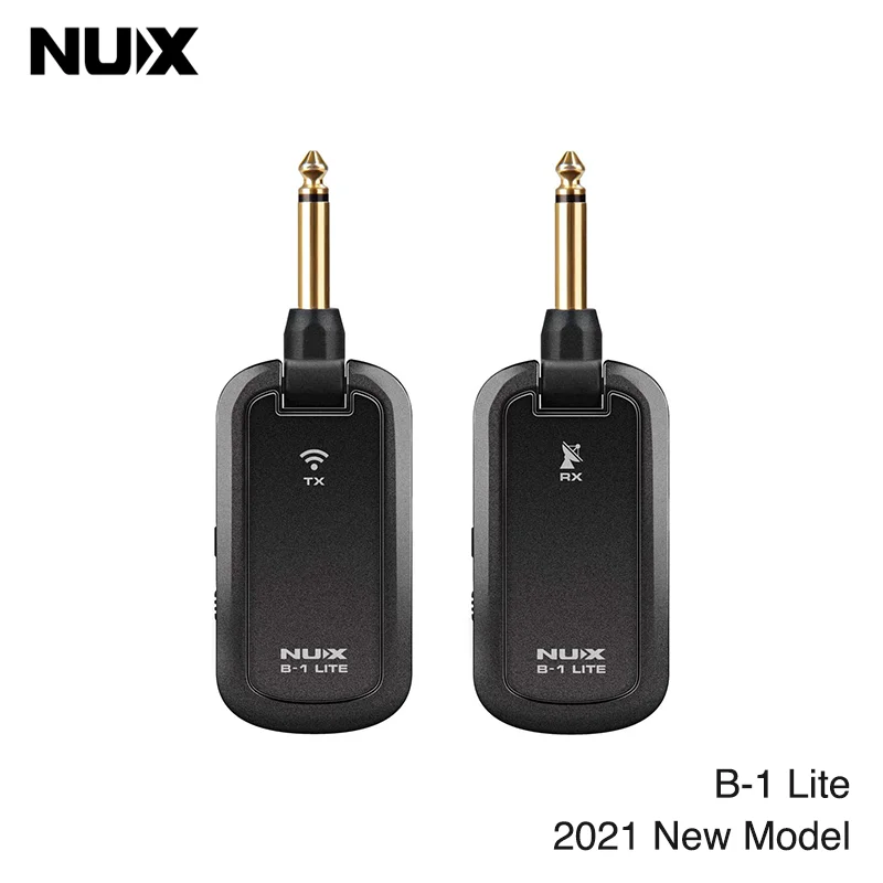 NUX B-1 Lite Wireless Guitar System 2.4GHz Rechargeable 4 Channels Audio Transmitter Receiver Cable For Acoustic Electric Guitar