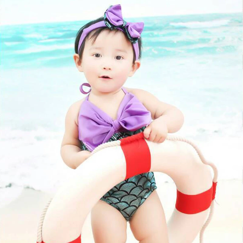 Купальный костюм для девочек цельный купальник-боксеры купальный из двух