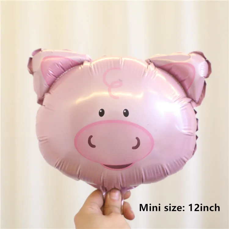1pc mini pig 1 шт. воздушные шары из фольги, большая голова свиньи, форма джунглей, милые розовые животные, вечерние декоративный шар, фото реквизит для праздника, дня рождения, свадьбы - Цвет: 1pc mini pig