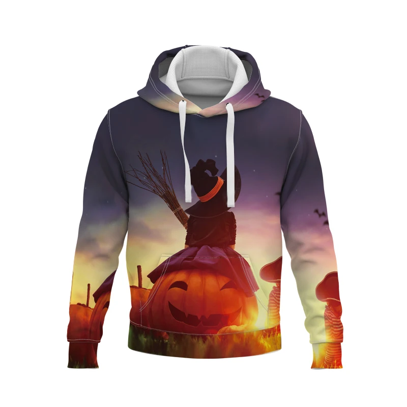 

Новинка 2021, забавная Толстовка на Хэллоуин, Осень-зима, мужской и женский свободный Спортивный Теплый Топ, модный уличный пуловер для вечерн...