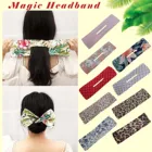 Женская повязка на голову с принтом, многофункциональная волшебная повязка на голову с бантом, повязка для волос, модные аксессуары для волос