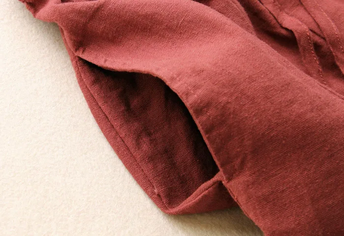 

2 new large size summer ladies skirt pants cotton linen elastic waist casual wide leg pants skirt pants Women cropped pants A37