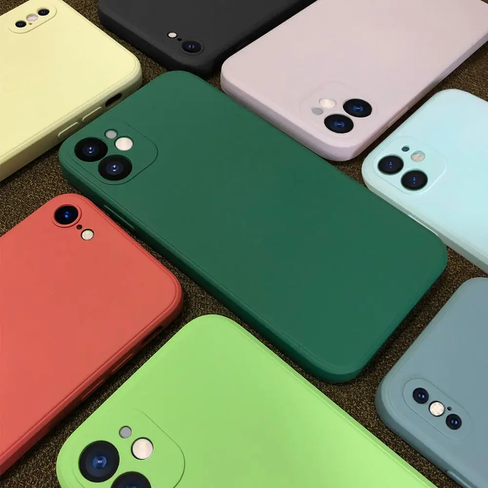 Оригинальный квадратный жидкий силиконовый чехол для iPhone 11 Pro X XR XS Max 7 8 6 6s Plus SE 2