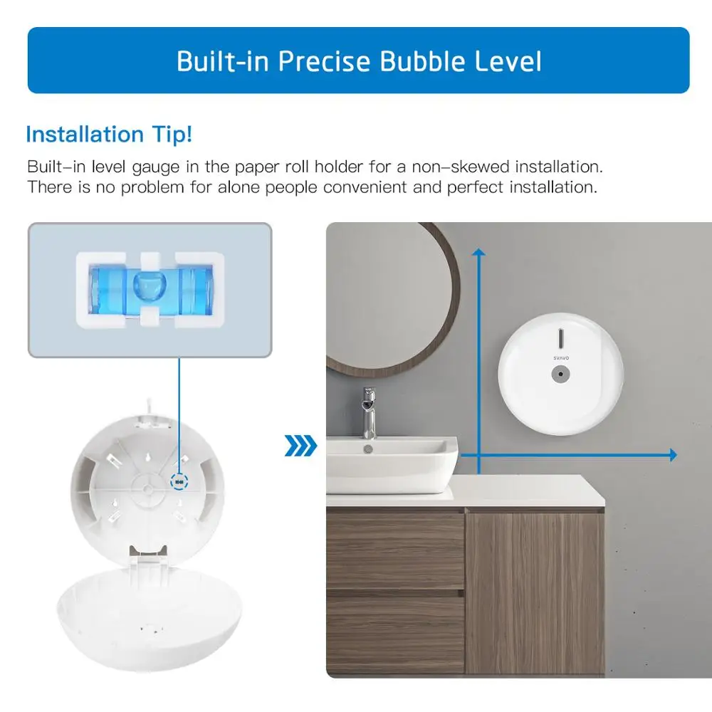 Дозатор для бумажных полотенец SVAVO настенный держатель из АБС пластика ванной и