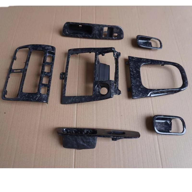 For 1989-1994 Silver 200SX 240SX S14 S14A Silvia Zenki Kouki LHD Interior Replacement Kit 7pcs Forged Carbon Fiber |
