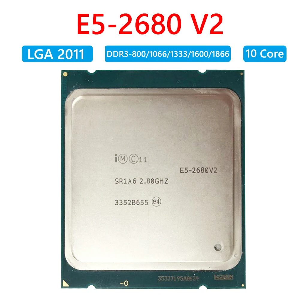 

Для Intel Xeon E5-2680 V2 для X79LGA 2011 материнская плата 10 Core процессор 2,8 ГГц 25M 115W DDR3 800/1066/1333/1600/1866 CPU