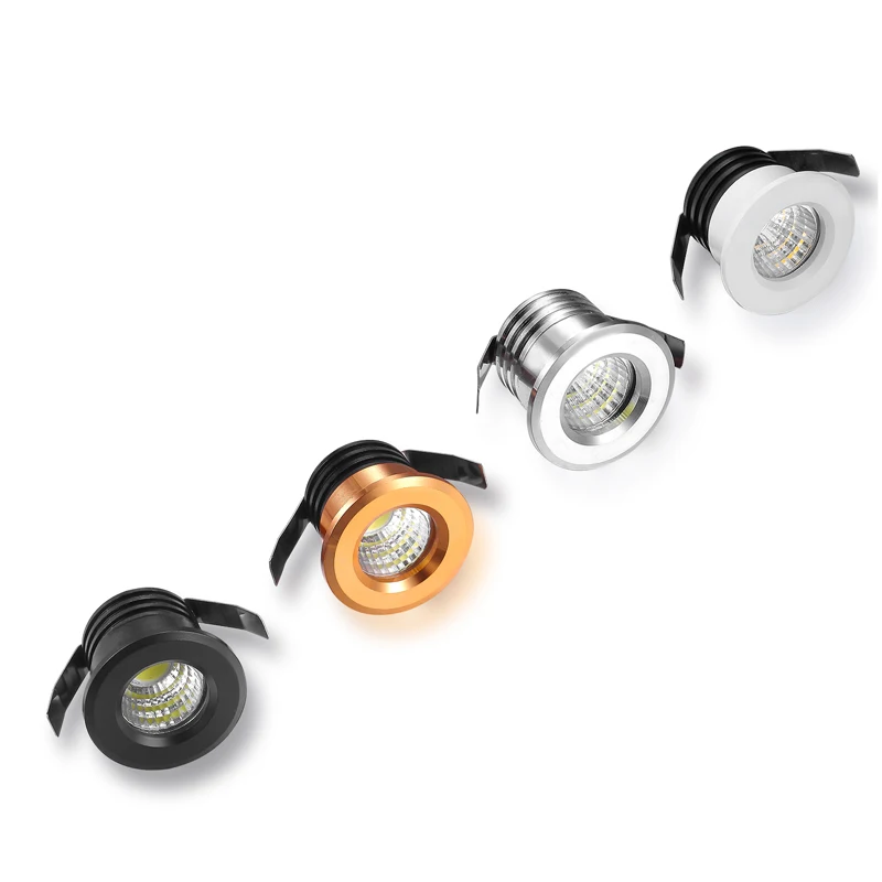 Миниатюрный точечный светодиодный светильник COB белый/черный/золотой/серебряный