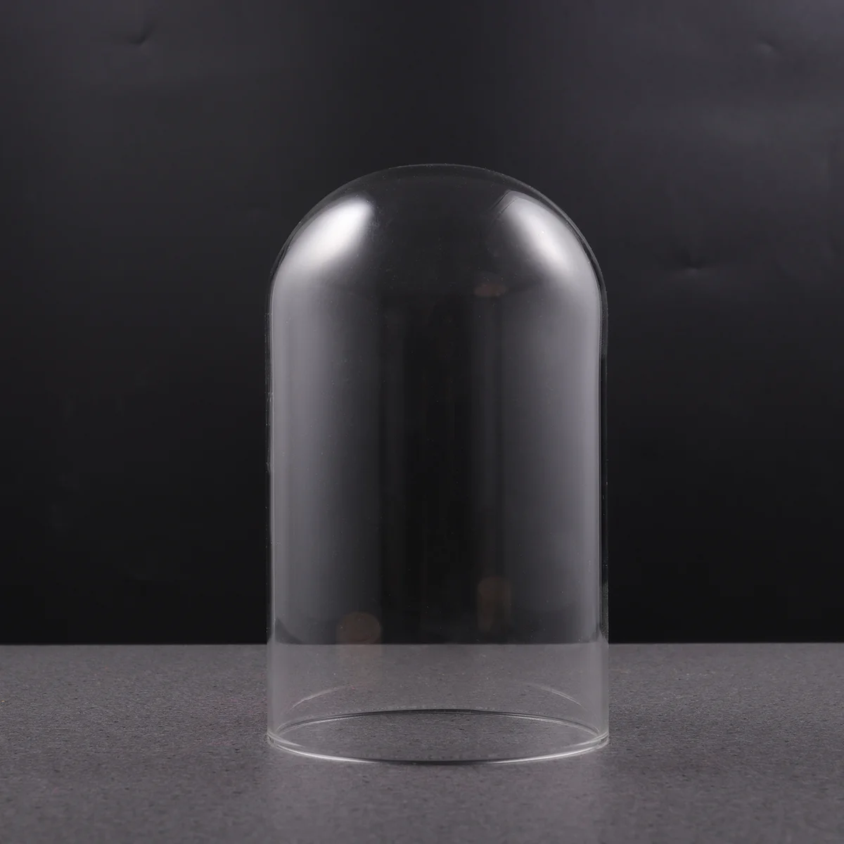 

10x16cm Micro Landscape Eternal Transparent Flower Glass Cover DLY Cover Glass Dome on Wooden Base for Valent