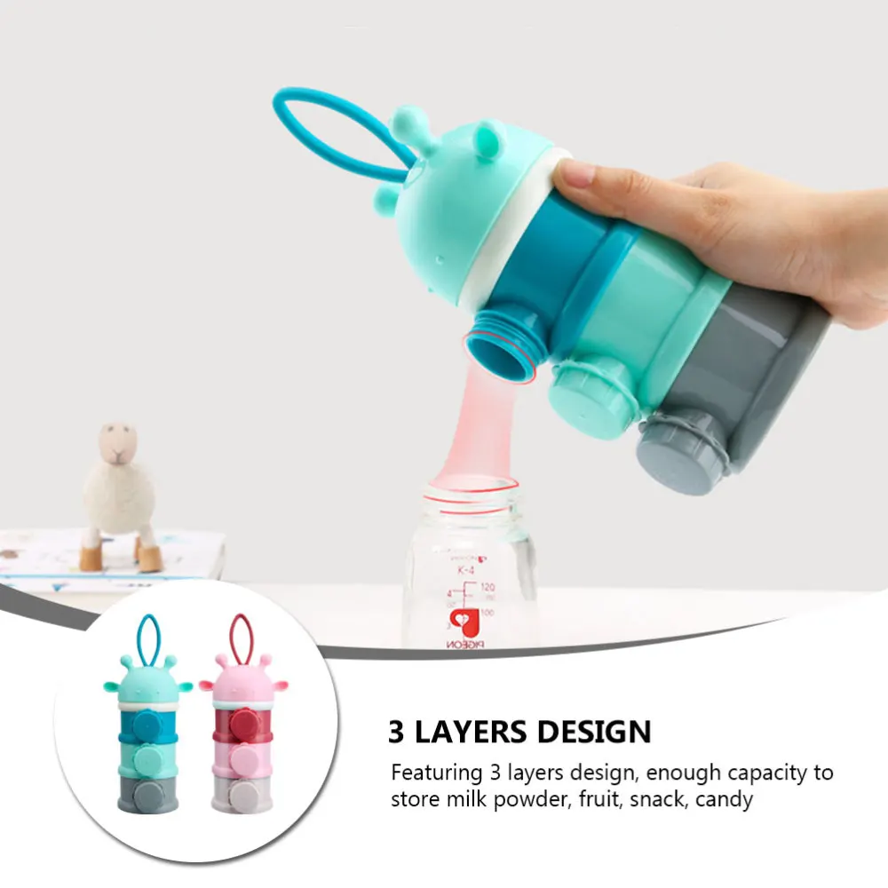 

2pcs Portable Powder Food Dispenser Cases Baby Food Storage Containers