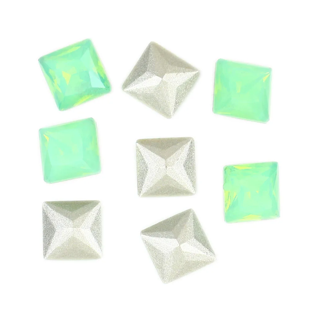 8 мм 100 шт. квадратные Кристаллы Стразы заостренный задний блеск стразы алмазные
