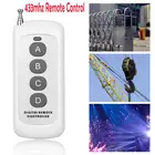 Пульт дистанционного управления 433, 2-канальный, дальнего радиуса действия 1000 м, беспроводной контроллер, радиочастотный модуль, пульт дистанционного управления, код обучения, антенна 1527