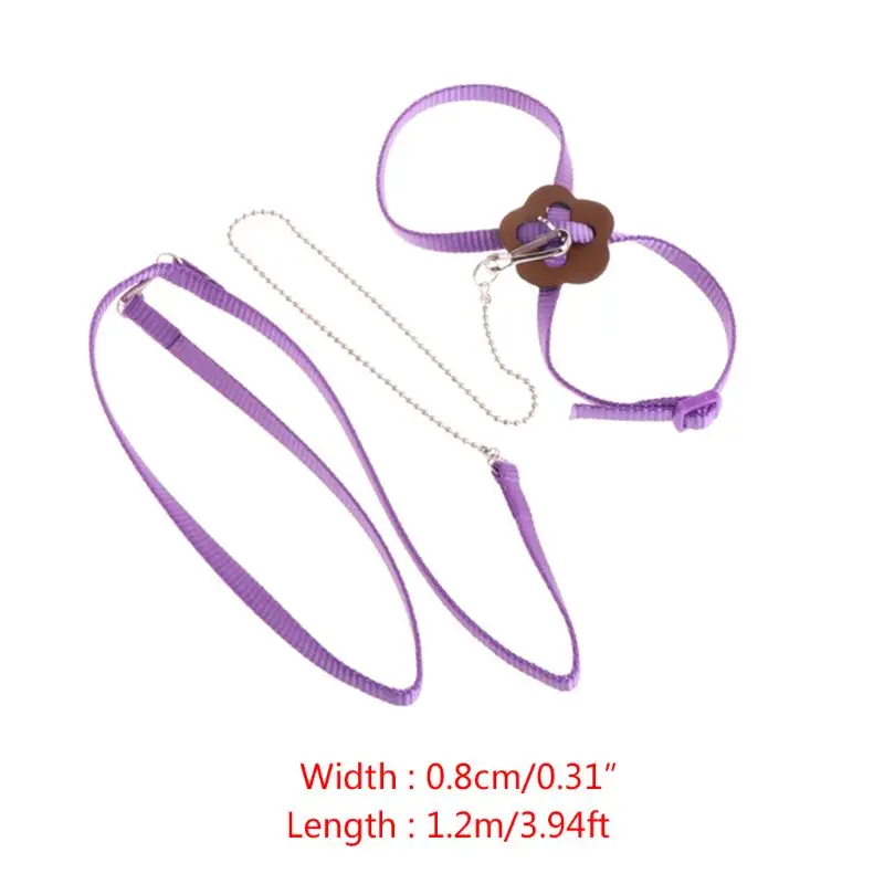 Pet Parrot Bird Harness Leash Outdoor Adjustable Training Rope Anti Flying Traction Strap Portable Soft Band | Дом и сад