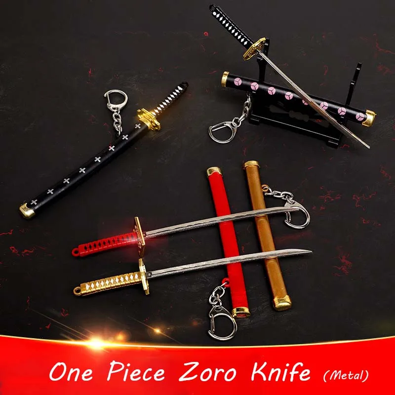 

ONE PIECE Yamato Roronoa Zoro Ame No Habakiri Autumn Water 15CM Metal Weapon Model With Scabbard Katana Anime Props Kid Toy Gift