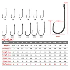50 шт.лот набор рыболовных крючков для ловли карпа, набор одинарных рыболовных крючков для ловли нахлыстом, морские крючки для джига из углеродистой стали