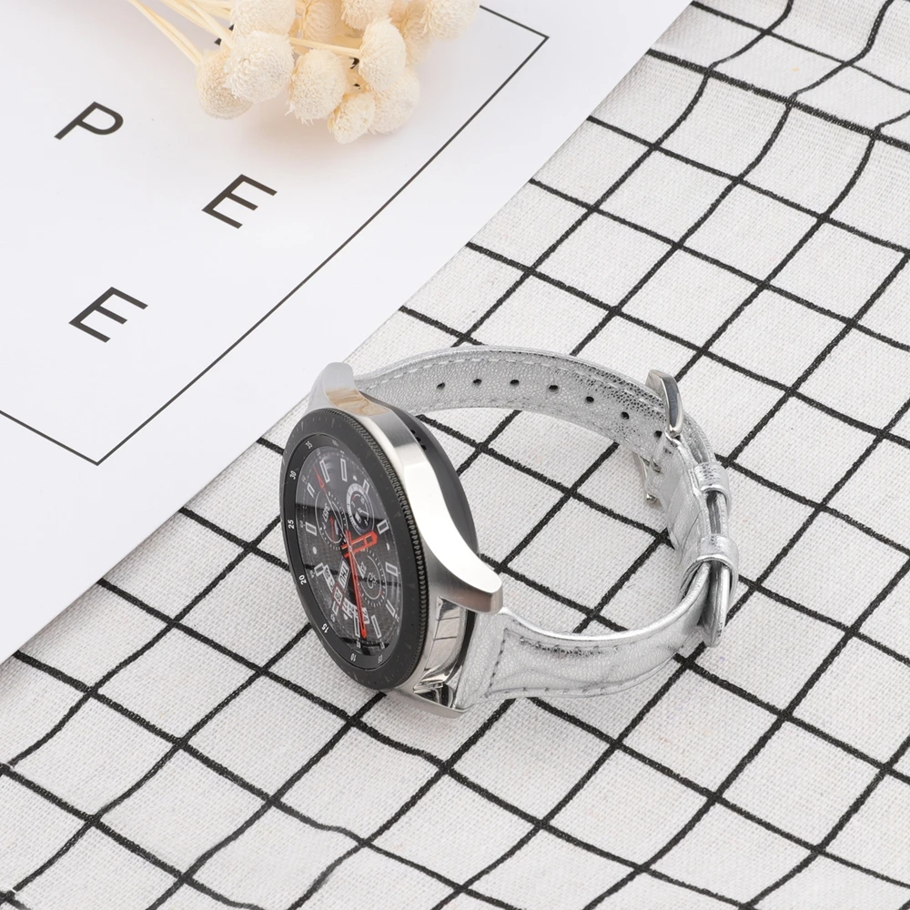 Ремешок для часов из натуральной кожи для samsung Galaxy Watch 42 мм 46 мм ремешок ретро браслет 20 мм 22 мм ремень для Galaxy Watch Active