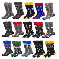 autumn and winter mens socks christmas gift for men in cotton tube beer cola street style hip hop novelty happy skateboard
