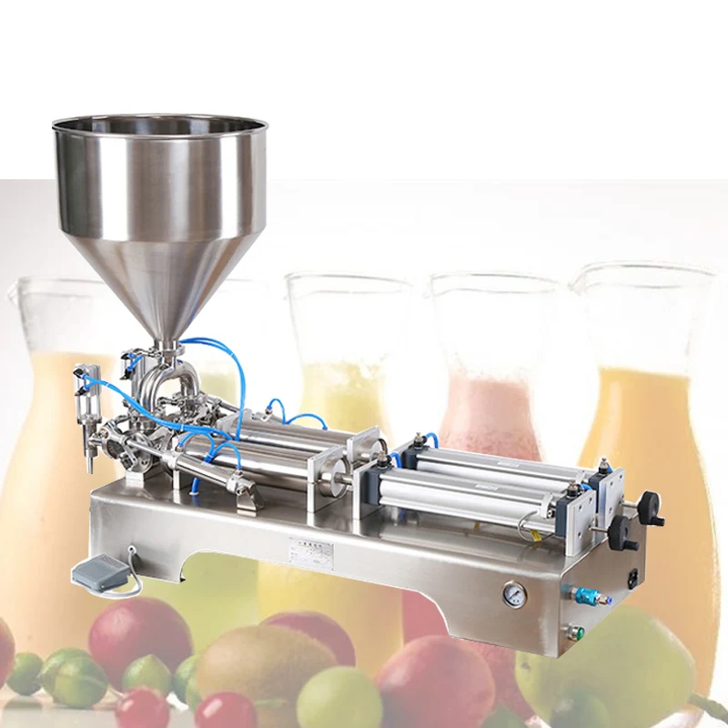 

Double-head paste liquid filling machine tomato sauce peanut butter honey commercial semi-automatic quantitative filling machine