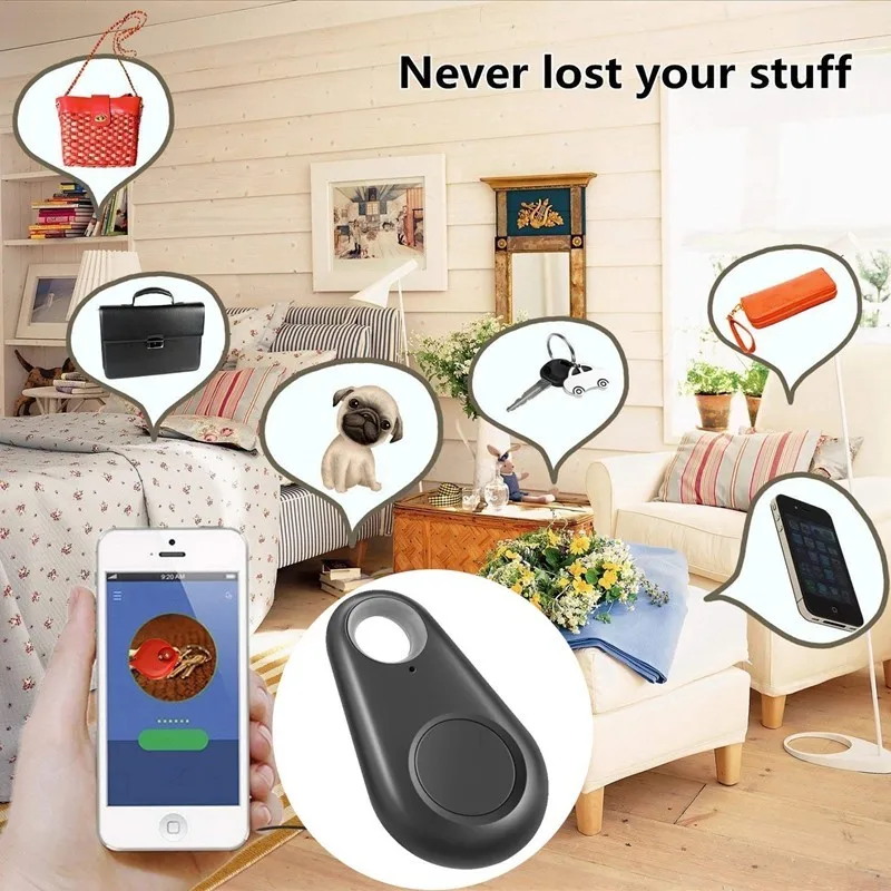 Dog Pets Smart GPS Tracker Anti-lost Alarm Tag Wireless Bluetooth Child Wallet Bag Key Finder Locator Anti Lost | Дом и сад