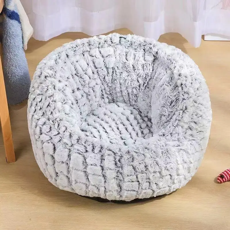 Type 1 gray Регулируемая плюшевая кровать для питомца, кровать для кошки, мягкая длинная плюшевая кровать для кошки, коврик для питомника, зимнее теплое спальное одеяло для кошки, переносные принадлежности для кошек - Цвет: Type 1 gray