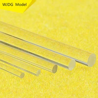10 pcs diy craft architectural model material architecture acrylic high transparent organic glass rod multi size length 25 cm