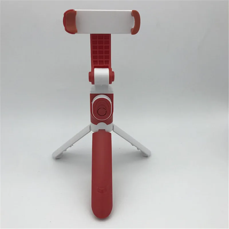 red XT-09 3 в 1 беспроводной Bluetooth селфи палка складной мини штатив ручной монопод с пультом дистанционного управления для IPhone huawei samsung - Цвет: red XT-09