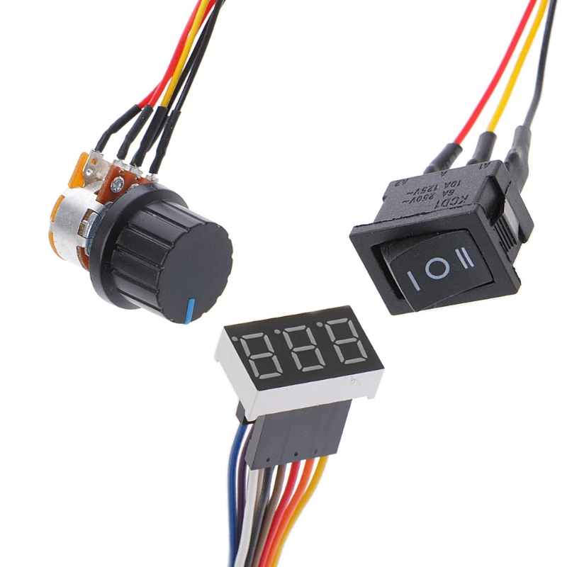 DC 10-55V 12V 24V 36V 60A PWM контроллер скорости двигателя постоянного тока CW CCW Реверсивный