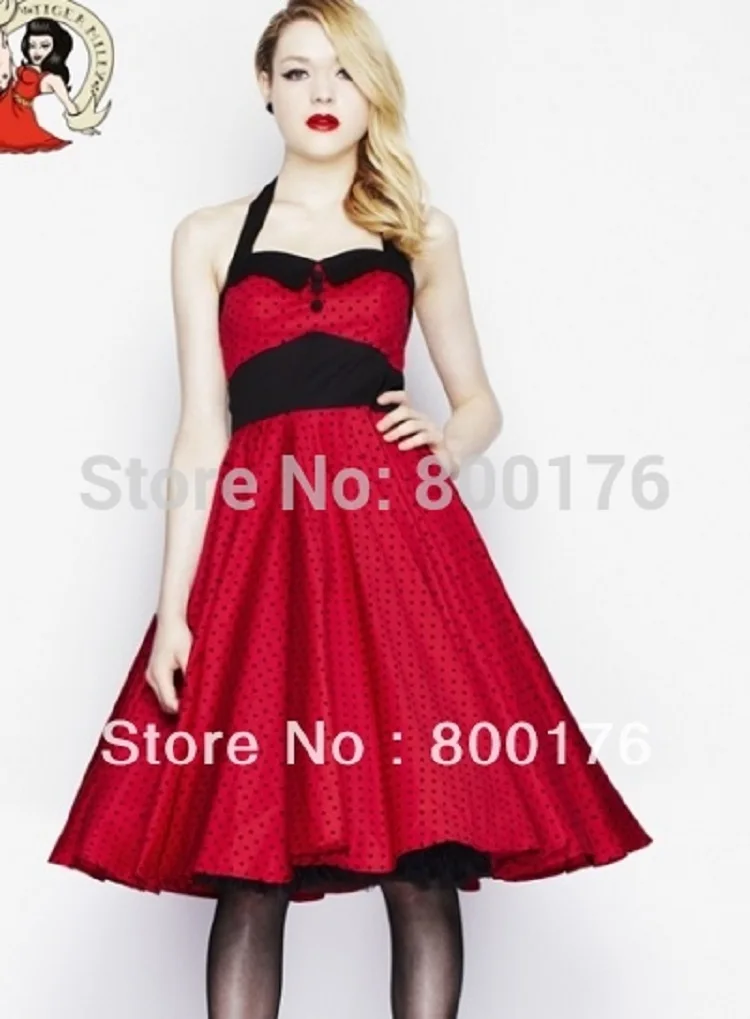 Бесплатная доставка платье пинап Ретро Классический Винтаж в горошек пятно 50 х 60