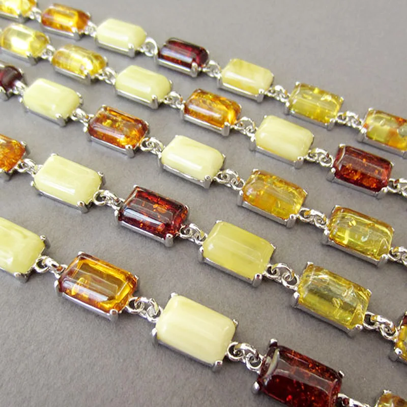 Spring emphasizes silver treasure natural flower kendrick Jin Po beeswax amber bracelet polish imports of time | Украшения и