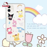 sanrio kuromi cute back cover phone case for iphone13 13pro 13promax 12 12pro max 11 pro x xs max xr 7 8 plus cute cover