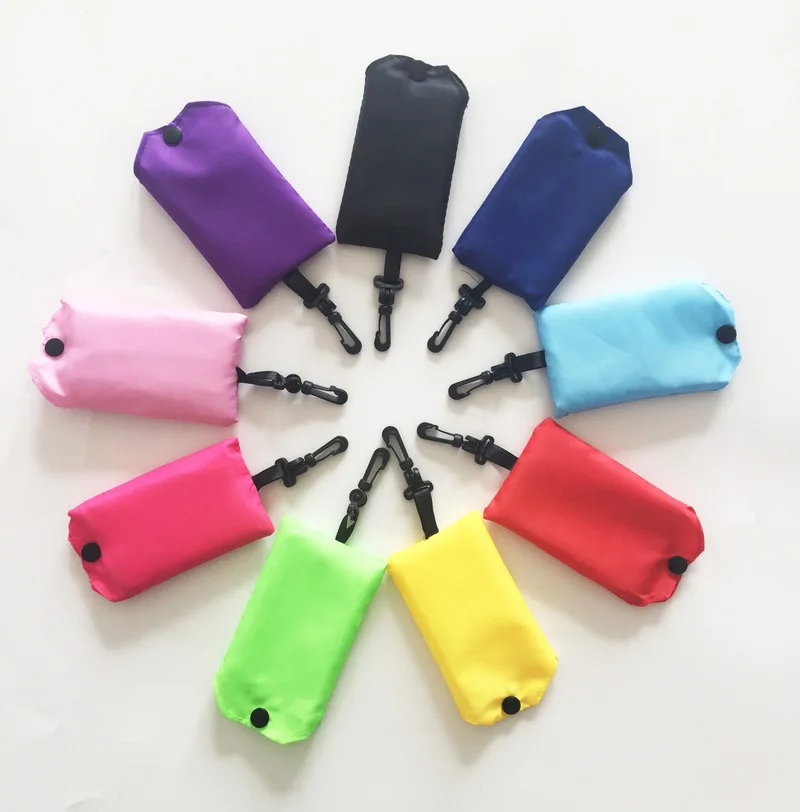 Однотонная простая складная сумка для покупок женская мужская экологичные