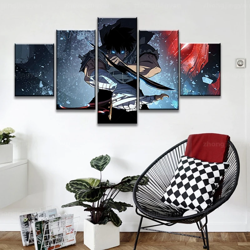 Современная картина из аниме живопись соло выравнивающаяся Картина на холсте