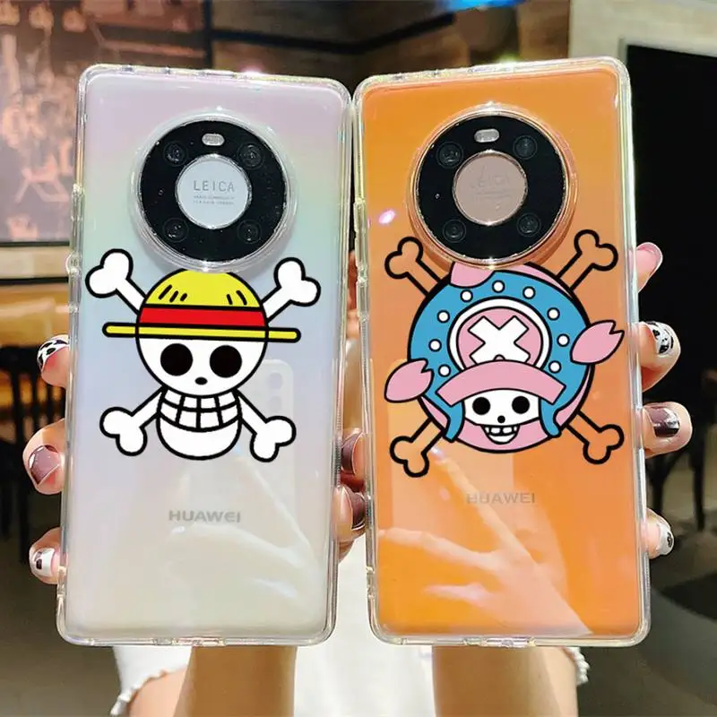 

Clear Carton Japan Anime one pieces Phone Case For Huawei P 20 30 pro lite Psmart 2019 Y5 6 7 Honor 8 10 i lite Mate 20lite