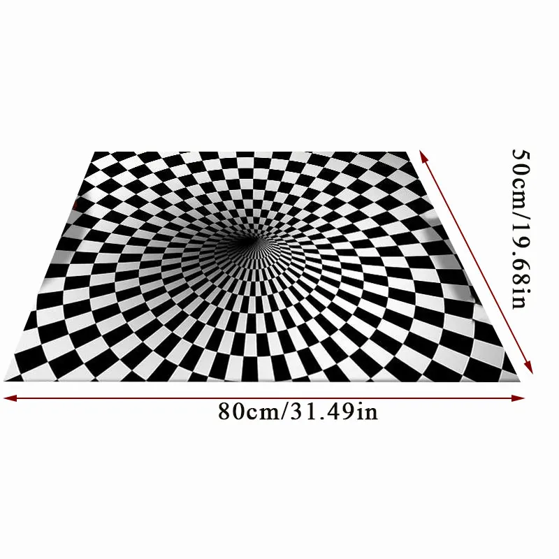 

3D Luxury Carpet New Carpet Floor Mat Illusion Mat Spiral Rectangle Carpet 3D Geometric Floor Pad For Living Room Bedroom