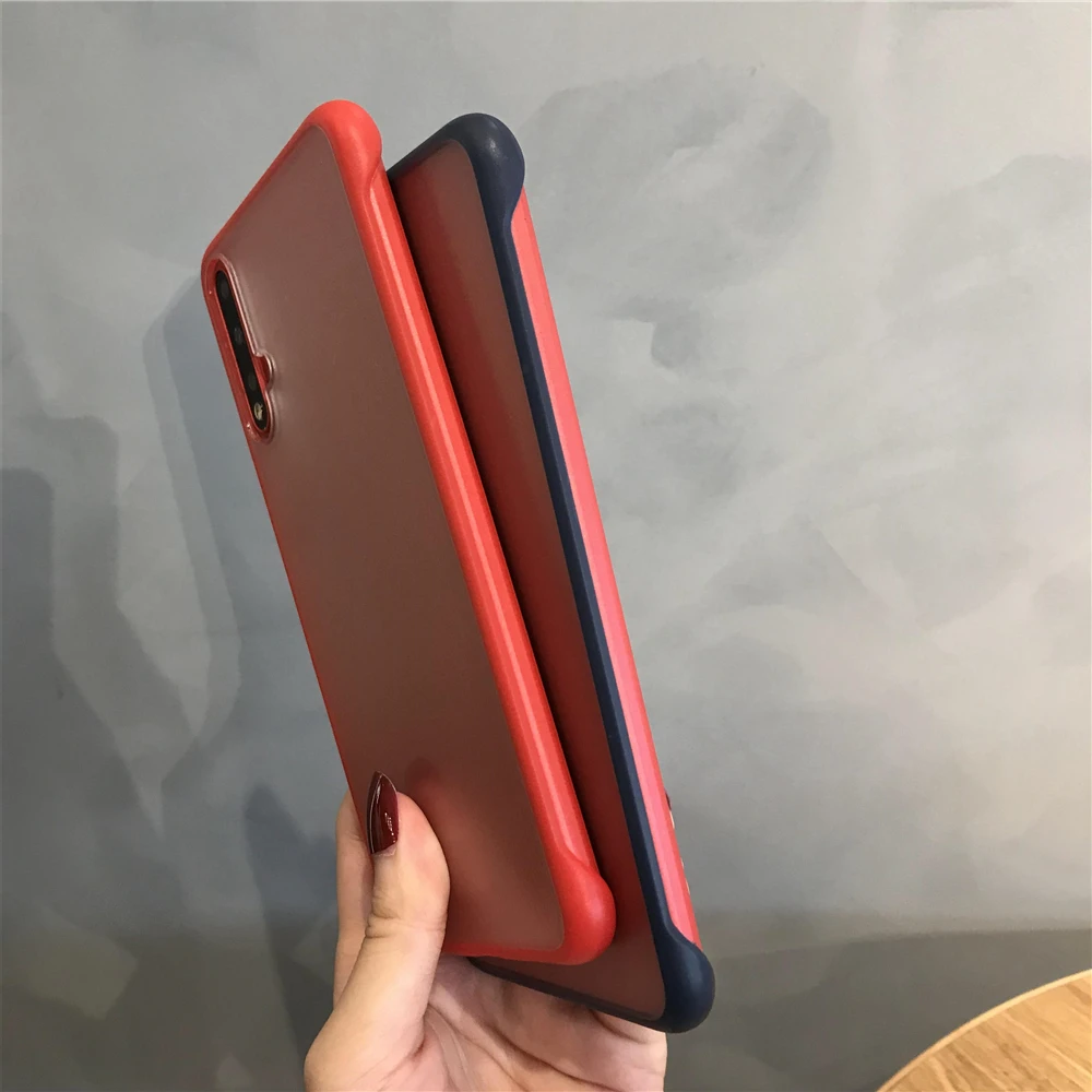 Оригинальный безрамный бампер для iphone XS MAX XR 6 6S 8 Plus 11 Pro Чехол PC + TPU матовый чехол