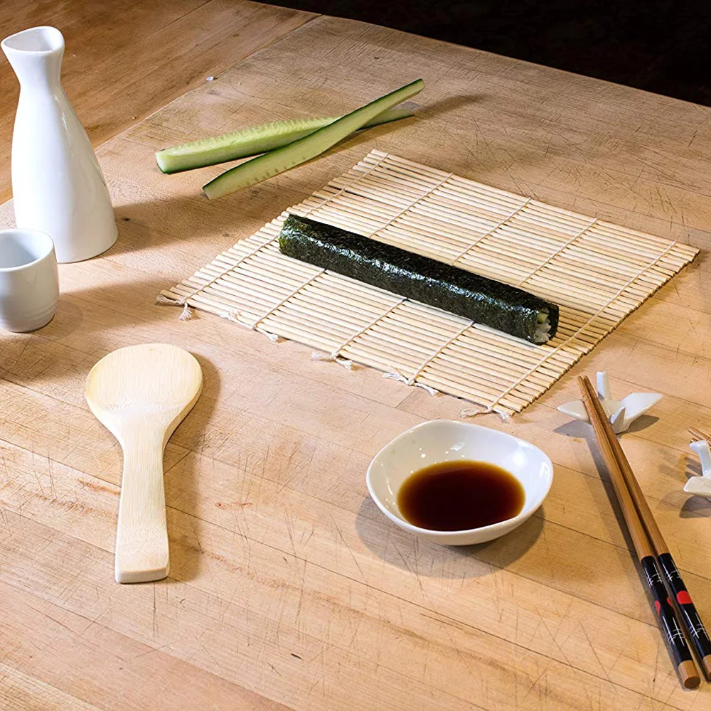 Бамбуковый Коврик для суши набор приготовления пищевых роликов своими руками