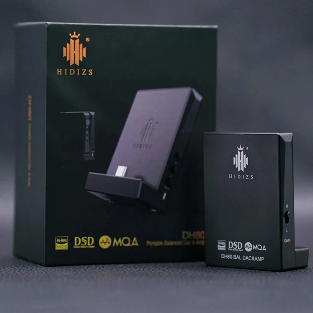 Hidizs DH80 Портативный USB DAC/AMP с поддержкой MQA корпус CNC из алюминиевого сплава 3 уровня