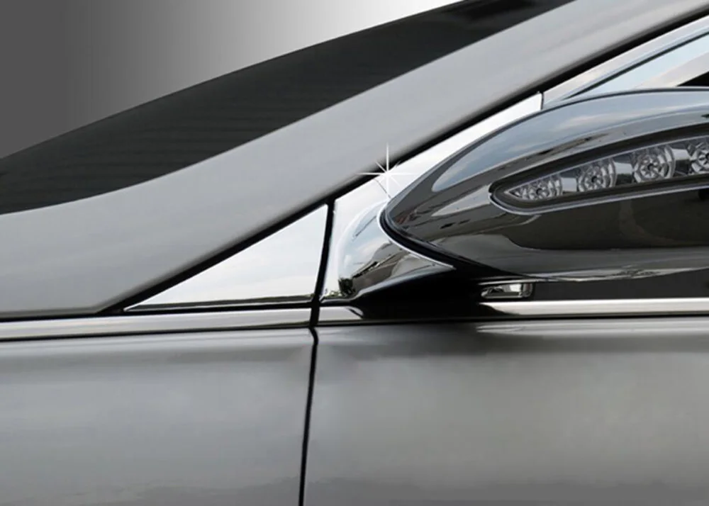 Для hyundai Sonata i45 2010-2012 2013 АБС хромированная столб окна отделка рамки противотуманных фар автомобиля зеркало угловой кронштейн зеркала украшения