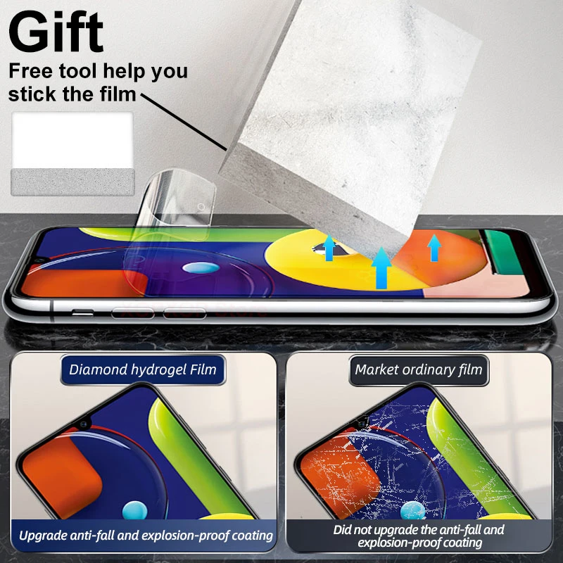 Hidrogel de pel&iacute;cula para Samsung Galaxy a32 5g 4g a12 a02s a02 a52 a72 a22 m62 M52 a51 Protector de pantalla Samsun 12 02 32 proteger pel&iacute;cula-2