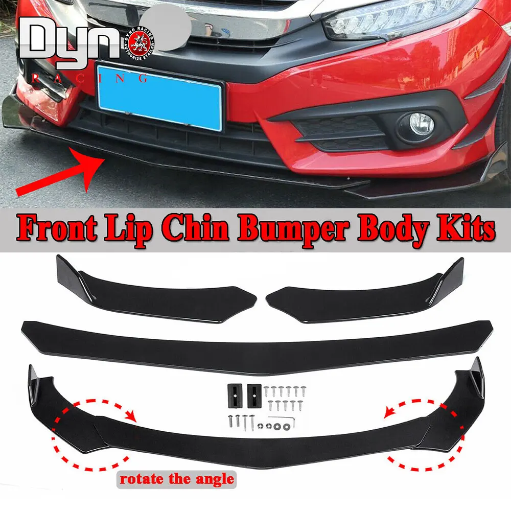 Передний бампер для губ подбородка комплект тела спойлер сплиттер диффузор 3 шт.