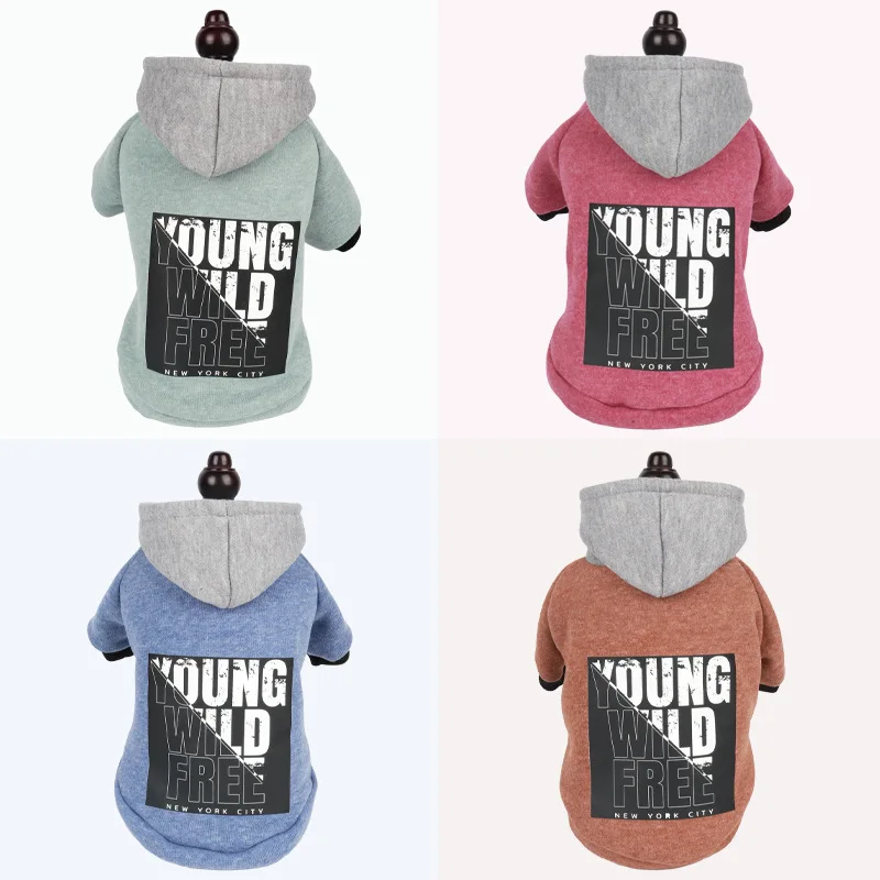 

Pet Clothes for Dog Cat Puppy Hoodies Coat Winter Sweatshirt Warm Sweater Dog Outfits Dog Jacket Pet Four-legged Clothes