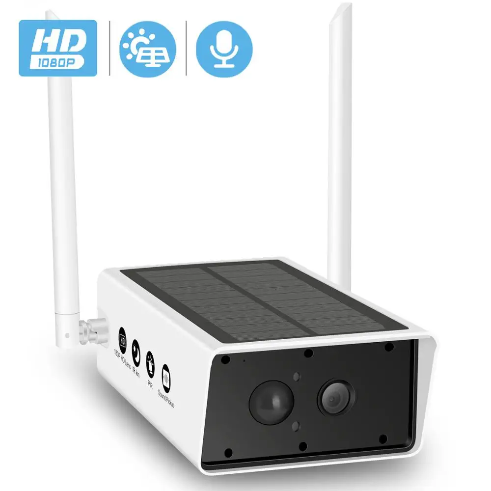 IP камера BESDER 1080P на солнечной батарее с поддержкой Wi Fi и TF карты|Камеры