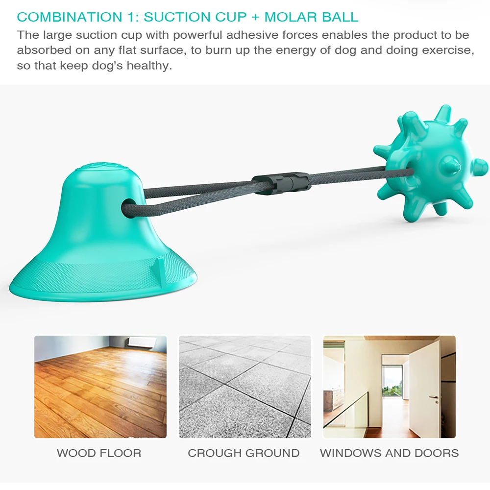 Собака Интерактивная всасывания чашка пуш-ап мяч надувные игрушки эластичные